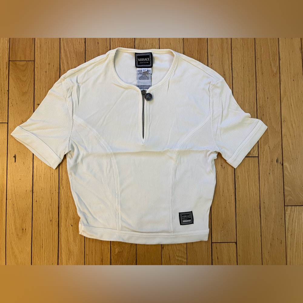 Versace Medusa White Zip-Up Top Made in Italy 🇮🇹